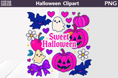 Sweet Halloween PNG | Pink pumpkin Cute Dat Design Product Image 1