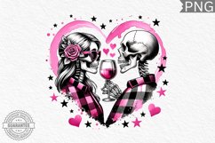 Valentine&#039;s Day Skeleton PNG - Valentine Clipart Sublimation Product Image 1