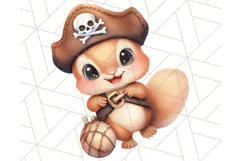 Cartoon Pirate Kids and Animals PNG Clipart for Fun Designs Product Image 2