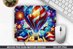 Fireworks Mouse Pad Sublimation, 4th Of July Mouse Pad PNG Product Image 1