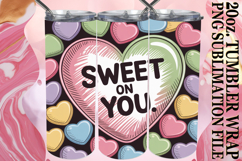 Sweet memories 20oz tumbler wrap, Heart Quote Product Image 1