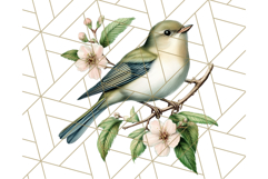 Vintage Song Bird Clipart PNG, Botanical Bird Art Clip Art Product Image 2