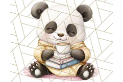 Warm & Fuzzy Mornings PNG Clipart, Cozy Animal Art Download Product Image 2