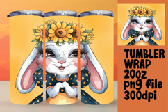 BEAUTIFUL 20oz Sublimation Tumbler Template , Cute Bunny Product Image 1