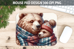 Christmas Beer Mouse Pad Sublimation - Animal PNG Design Product Image 1