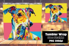Bold and Colorful Dog Wrap 20oz Sublimation Product Image 1
