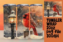 Holiday Sublimation Wrap | Cardinal Bird 20oz Tumbler Product Image 1