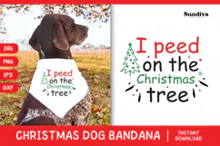 Christmas Dog Bandana Quotes SVG | I Peed Product Image 1