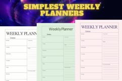 best simplest weekly planner freebie 41,free Weekly planners Product Image 2