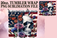 Joyful smiles 20oz tumbler wrap, Skull USA Product Image 1
