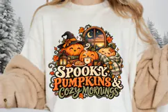 Spooky Pumpkins and Cozy Mornings Halloween Fall Sublimation Product Image 2