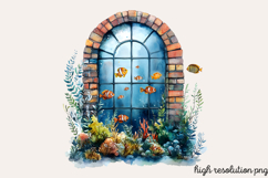Under the Sea Window Clipart PNG Product Image 1