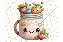 Fruit Doodles Clipart, Cute Cartoon Fruit PNG, Kawaii Food Product Image 2