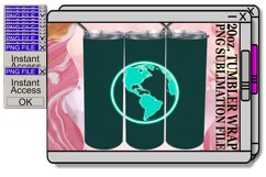 Neon Symphony: Sublime 20oz Tumbler Wrap Creations Product Image 1