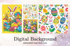 Easter Bunny Background Backdrop Rabbit Wallpaper Wall Art Product Image 1