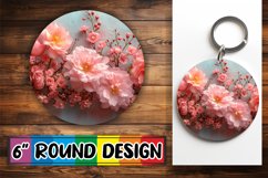 Colorful Floral Pattern Keychain &amp; Coaster Collection Product Image 1