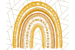 Boho Rainbow PNG Clipart, Earthy Arches &amp; Minimal Shapes Product Image 2