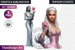 Romantic Couple Fantasy Bride Graphics valentines day png Product Image 1