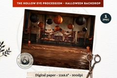Gothic Halloween background - Hollow Eve Procession Backdrop Product Image 1