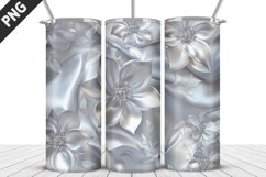 3D Flowers Tumbler Wrap | Sublimation Design | Tumble PNG Product Image 1