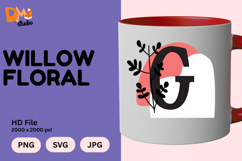 Willow Floral Monogram Product Image 1