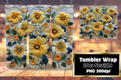 Spring 3D Floral Tumbler Wrap - Vibrant Springtime Product Image 1