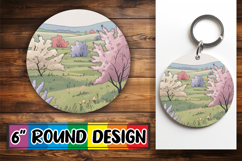 Timeless Circle Car Coasters, Spring Product Image 1