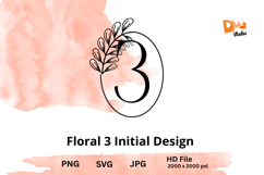 The Floral Initial Design Product Image 1