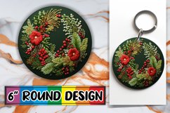 Enchanting 3D Embroidery Xmas Ornament Decor Product Image 1