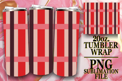 Cheerful Sublimation 20oz tumbler wrap, Valentine's Pattern Product Image 1