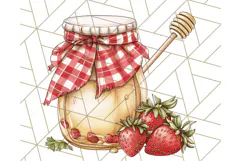 Cottagecore Strawberry Kitchen PNG Clipart, Retro Fruit Png Product Image 2