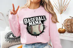 Baseball Mama Clipart | Baseball Png | Sublimation Product Image 3