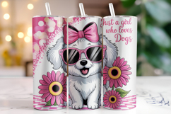 Just a Girl who Loves Dogs Tumbler Wrap | Sublimation Product Image 1