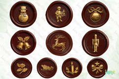 30 Elegant Red Wax Seal Stamp Clipart Bundle Product Image 5
