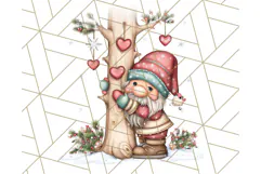 Scandinavian Christmas Gnomes Clipart PNG, Cute Gnome Png Product Image 2