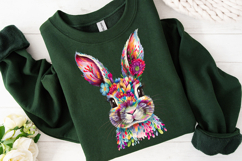 Cute Easter Bunny Clipart, Happy Easter Sublimation PNG Product Image 3