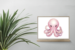Cute Octopus Marine Animal Pink Tentacles Ocean PNG Summer Product Image 2