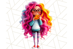 Teen Girl Clipart PNG, Fun Character Illustration Product Image 2