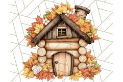 Fall Fairy House Clipart PNG, Autumn Homes and Decor Product Image 2