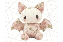 Pink Floral Stuffed Animal Clipart PNG, Cute Stuffed Animals Product Image 2