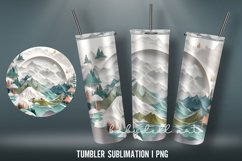 3D Tumbler Wrap Sublimation PNG | Winter 3D Tumbler Product Image 2