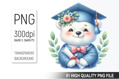 Graduation Animals Clipart PNG Bundle, High Quality PNG File Product Image 5