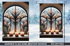 Garden Flag Sublimation| Christmas Garden Flag PNG Design Product Image 1