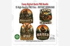 Funny Bigfoot Quote Bundle | Sasquatch Camping PNG Clipart Product Image 3