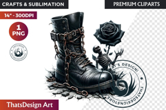 Halloween Character Boots - Spooky Gothic Clipart PNG Product Image 1