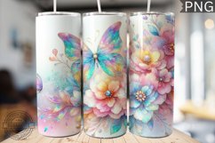 Glitter Butterfly Sublimation - Butterfly Tumbler Design Product Image 1