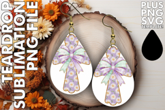 Colorful Teardrop Earrings Magic, Flower Cross Product Image 1