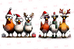 Christmas Chickens Clipart Product Image 3