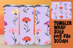 Watercolor Boho Blossom Garden Tumbler Wrap Product Image 1