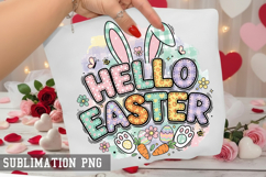Hello Easter Sublimation PNG - Easter Design Product Image 1